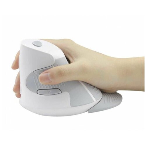 Эргономичная проводная вертикальная компьютерная мышь Delux Wired белая 220000₽