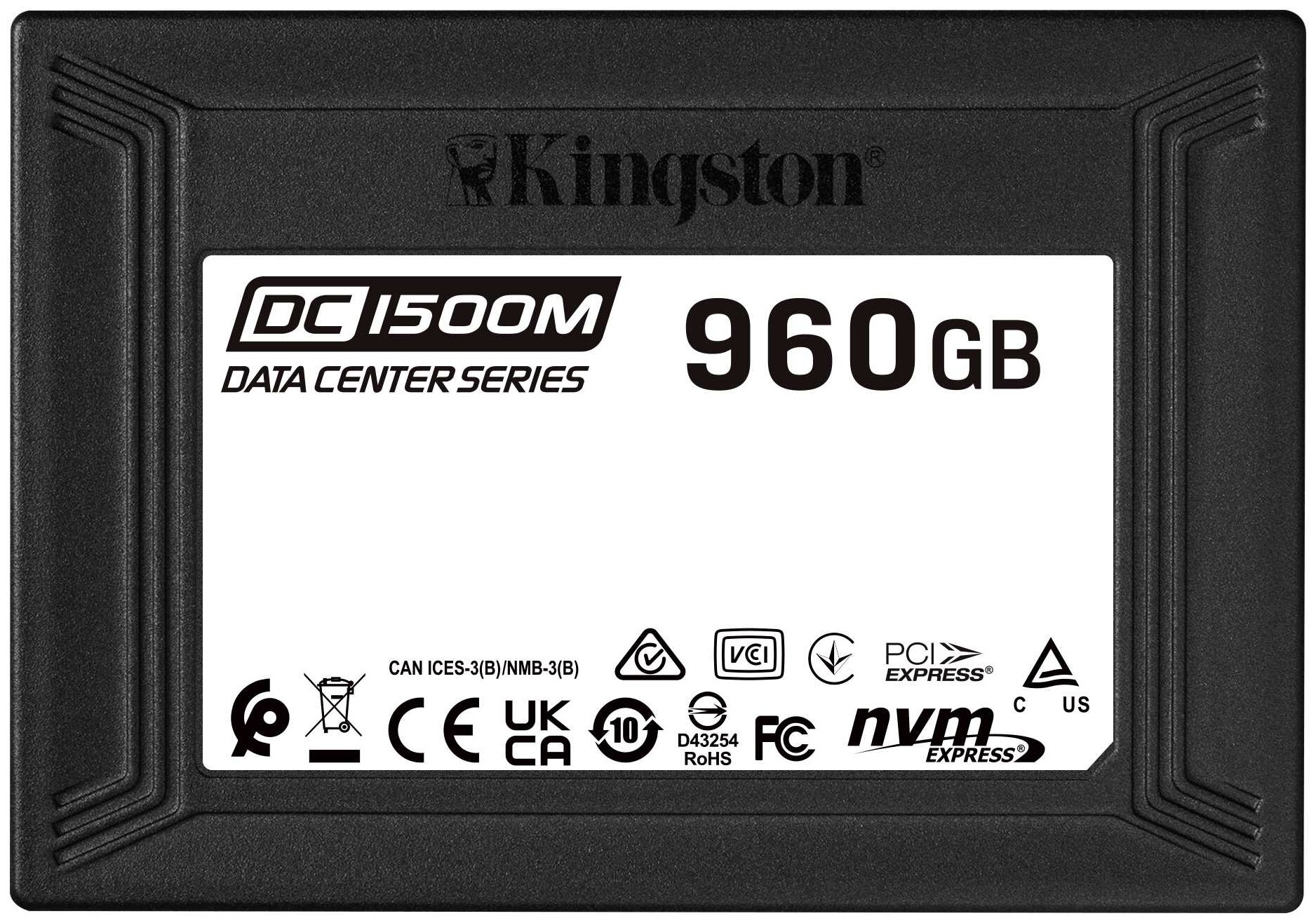 Твердотельный накопитель KID-SEDC1500M/960G Kingston DC1500M, 960GB, SSD, U.2, NVMe, PCIe 3.0 x4, 3D TLC, R/W 3100/1700M