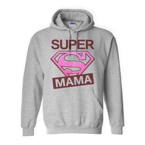 фото Толстовка худи серые coolpodarok супер мама (super)