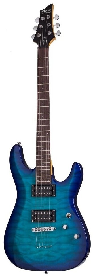 Schecter C-6 Plus OBB гитара электрическая шестиструнная, синий бёрст "Океан"