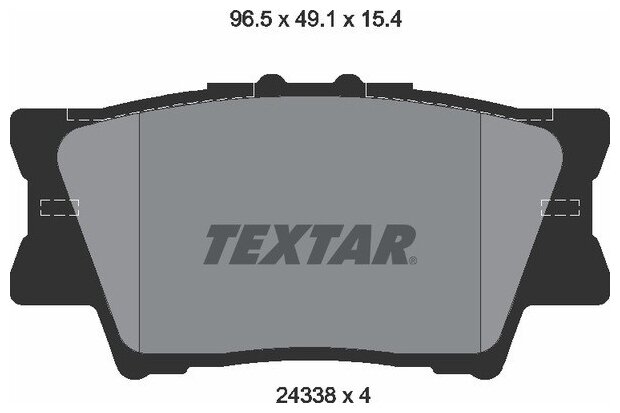 Дисковые тормозные колодки передние Textar 2433801 (4 шт.)