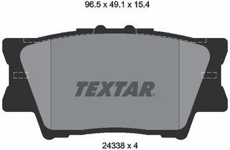 Дисковые тормозные колодки задние Textar 2433801 для Toyota, Pontiac, Lexus, Daihatsu (4 шт.)