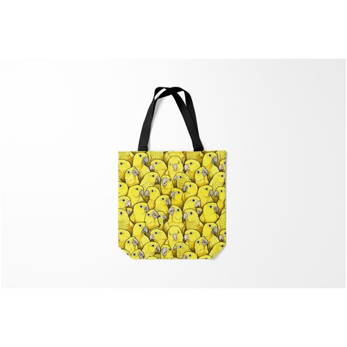 фото Сумка-шоппер / 40х40 см / птицы / попугаи burnettie