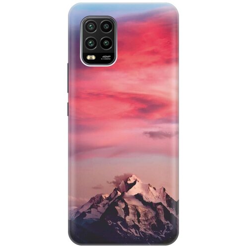фото Cиликоновый чехол на xiaomi mi 10 lite / сяоми ми 10 лайт с принтом "горы и небо" gosso