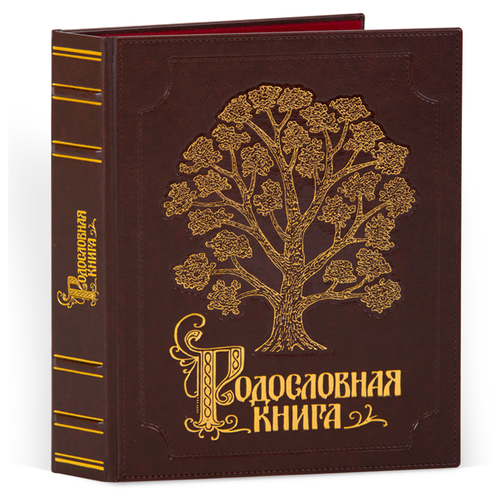 Родословная книга Изысканная эко-кожа с золотой росписью (подар.упак) РК-052 KNP-РК-052