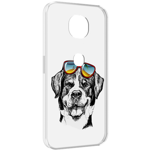 Чехол MyPads счастливая собака для Motorola Moto G5S (XT1799-2) задняя-панель-накладка-бампер