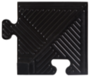 Уголок для резинового бордюра, черный, толщина 12 мм. MB-MatB-Cor12
