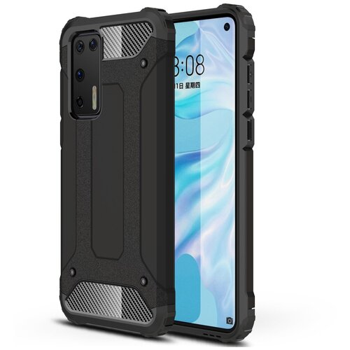 фото Чехол-бампер mypads для huawei p40 pro противоударный усиленный ударопрочный черный