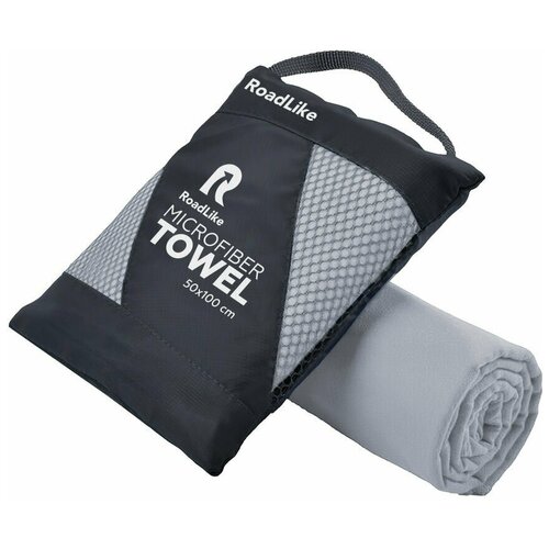 Полотенце спортивное охлаждающее RoadLike Travel 50100 см серый