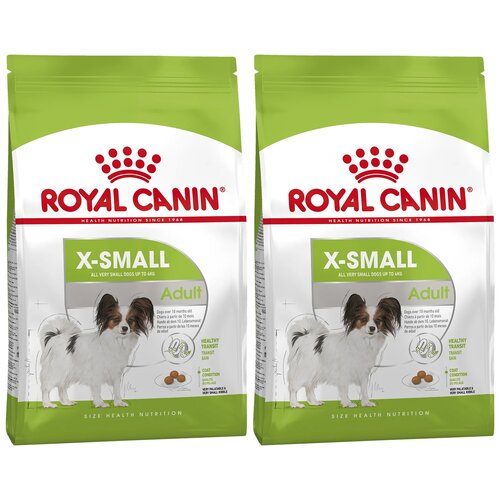 Сухой корм для собак Royal Canin X-Small Adult 1 уп. х 2 шт. х 500 г (для мелких и карликовых пород)