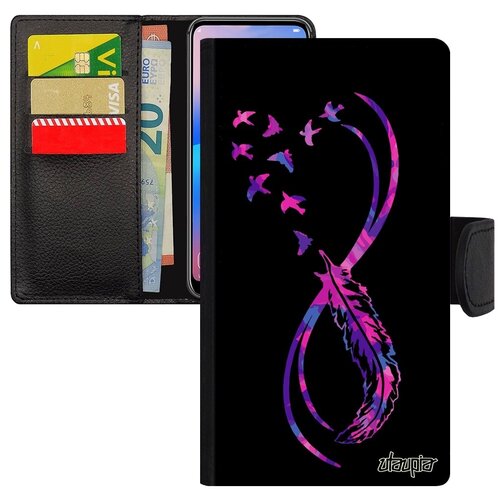 фото Модный чехол-книжка на смартфон // galaxy s7 // "бесконечность" чувства мудрость, utaupia, черный