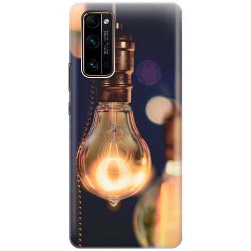 фото Силиконовый чехол на honor 30 pro+ / хонор 30 про плюс с эффектом блеска "ретро-лампа gosso
