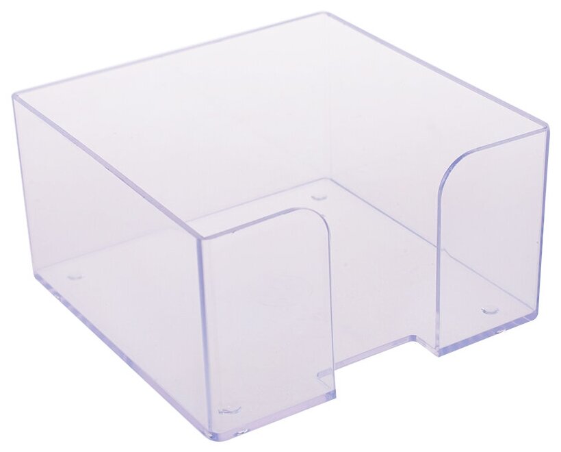 Диспенсер настольный для бумажного блока Стамм, 90х90х50мм, прозрачный (ПЛ61), 60шт.