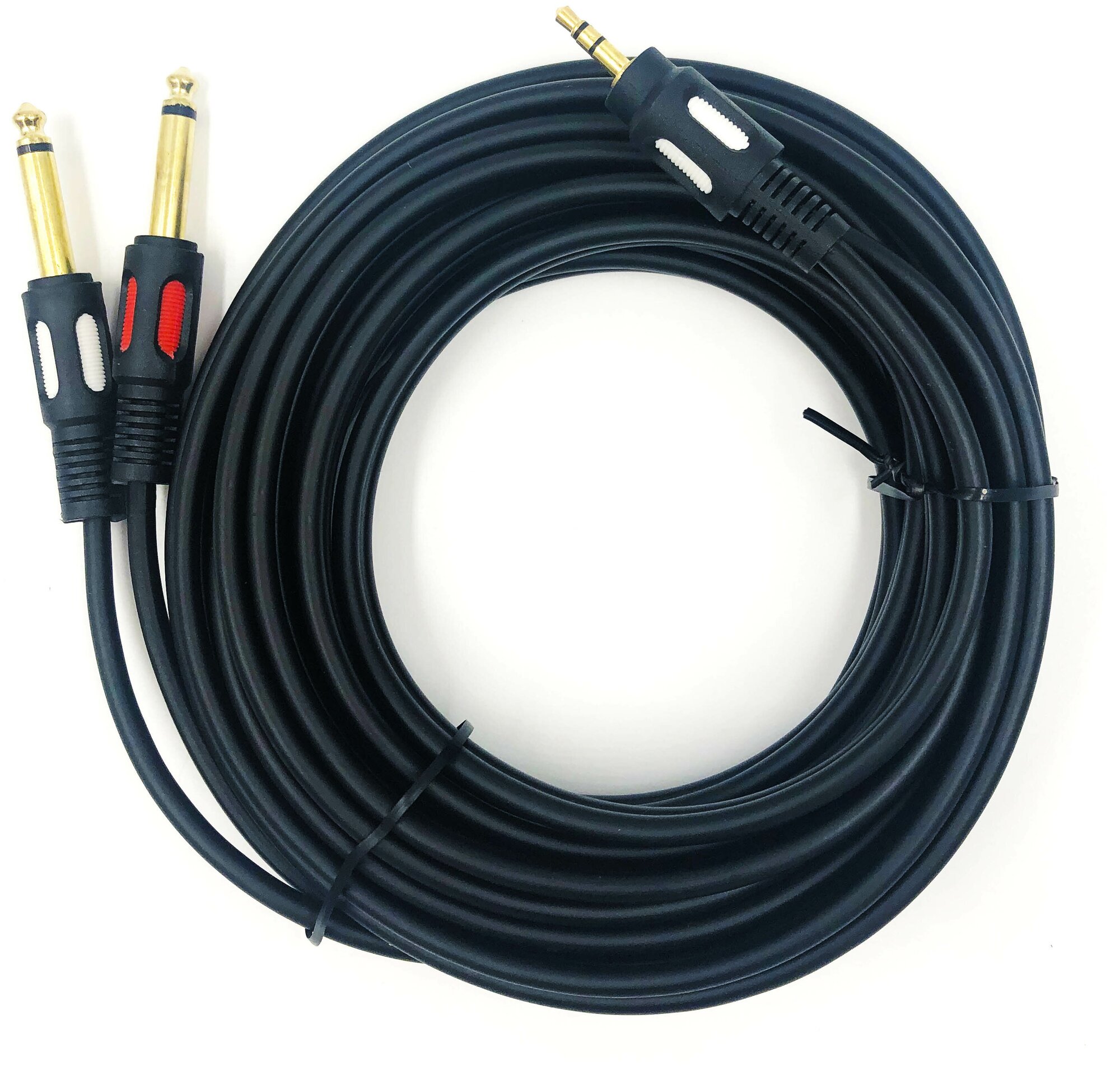 фото Шнур 3.5мм "шт" стерео - 2 х 6.35мм "шт" моно