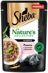 Sheba Паучи для кошек Natures Collection с лососем и горохом 75г 10246555 0,075 кг 59220 (2 шт)