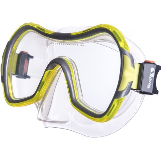 Маска Salvas Viva Sr Mask, для плавания арт. CA535S1GYSTH, закален. стекло, силикон, размер: Senior, желтый