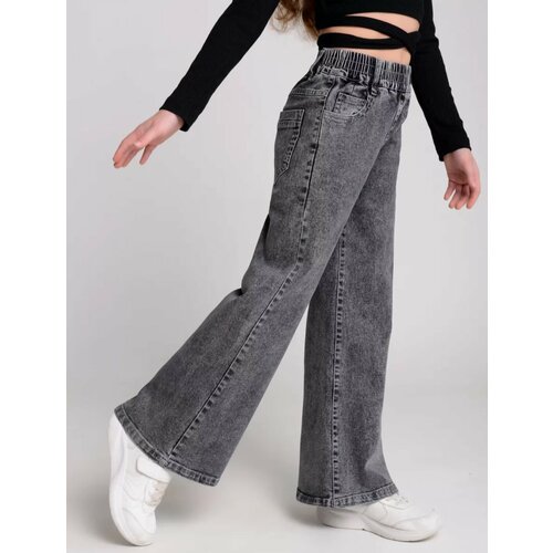 Джинсы  джинсы палаццо, размер 24, серый