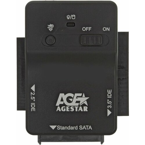 Адаптер-переходник для HDD AgeStar 3FBCP1 IDE SATA пластик черный 2.5 3.5