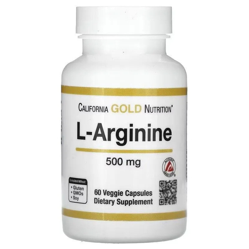 California Gold Nutrition L-Arginine 500mg, нейтральный, 60 шт.