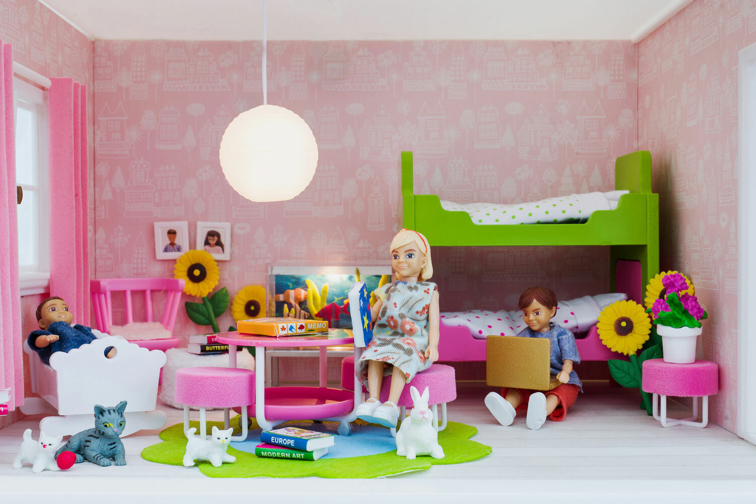 Мебель для домика Lundby Смоланд Детская с 2 кроватями - фото №8