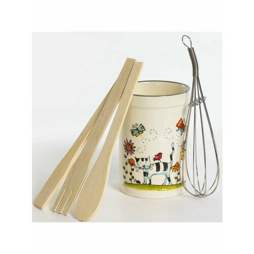 Набор кухонных принадлежностей доломит Полосатый кот 1304₽
