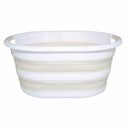 Таз складной 24 л овальный резинапластик серый Foldaway 2190₽