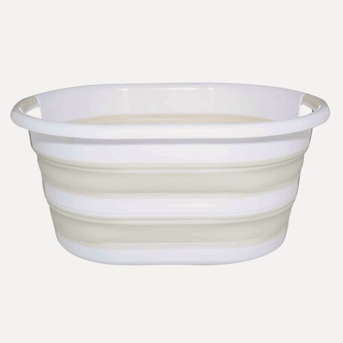 Изображение товара Таз складной, 24 л, овальный, резина/пластик, серый, Foldaway