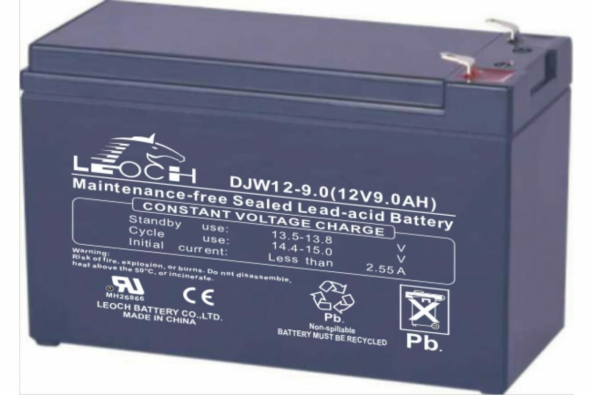 Аккумулятор Leoch DJW 12-9,0 (12В, 9Ач,)