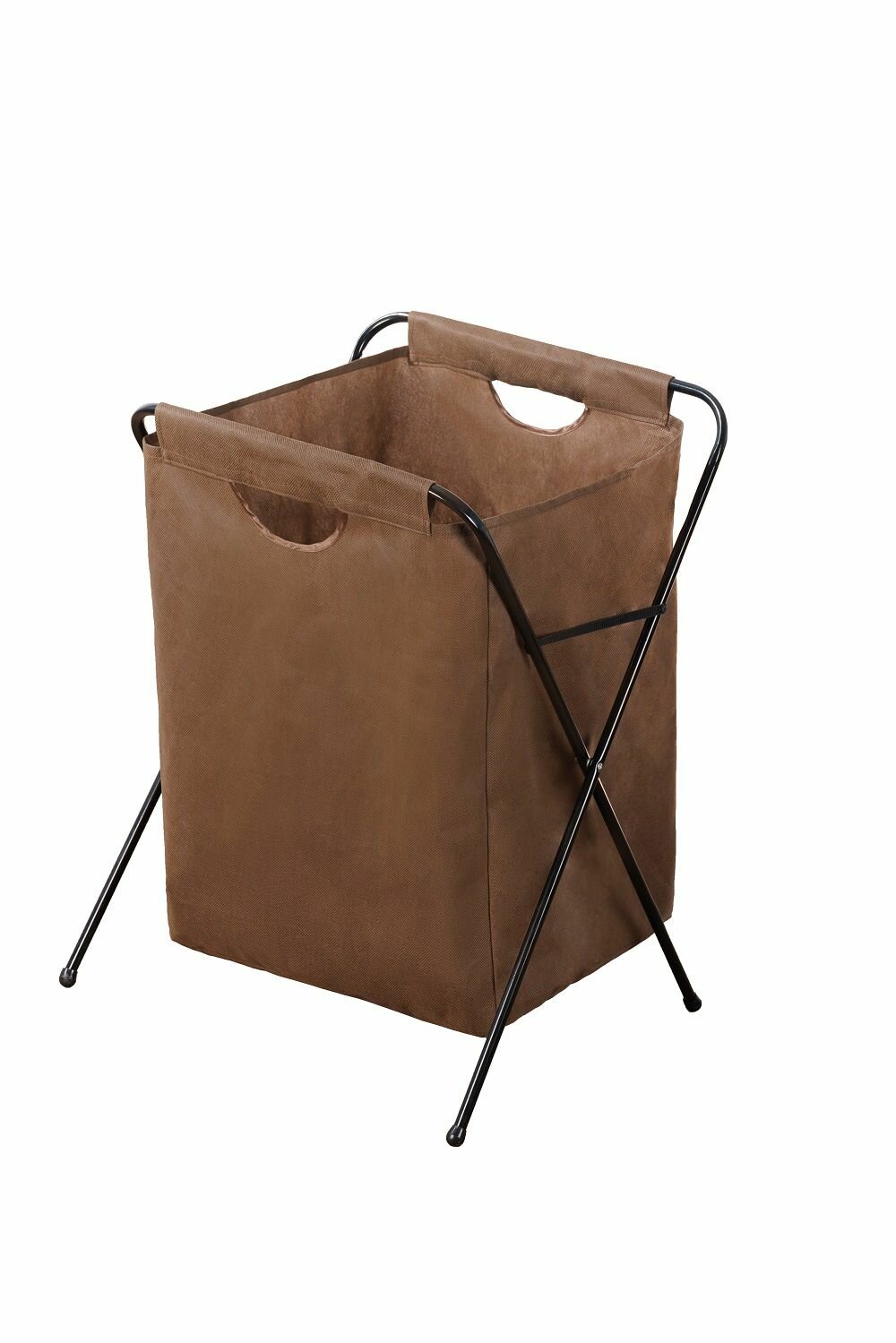 фото Корзина для белья Планета Altair brown напольная, на металлической подставке