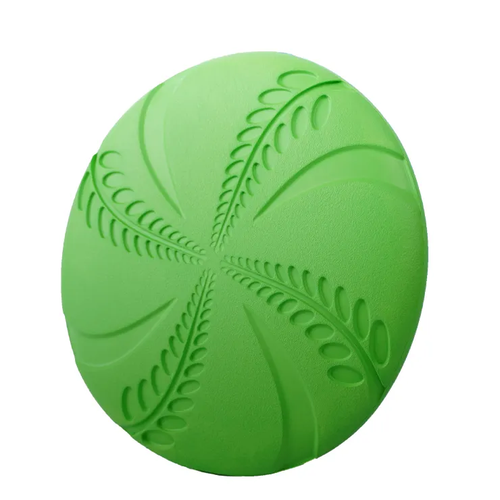 SkyRus Игрушка для собак резиновая Фрисби, зелёная, 20х20х1.9см