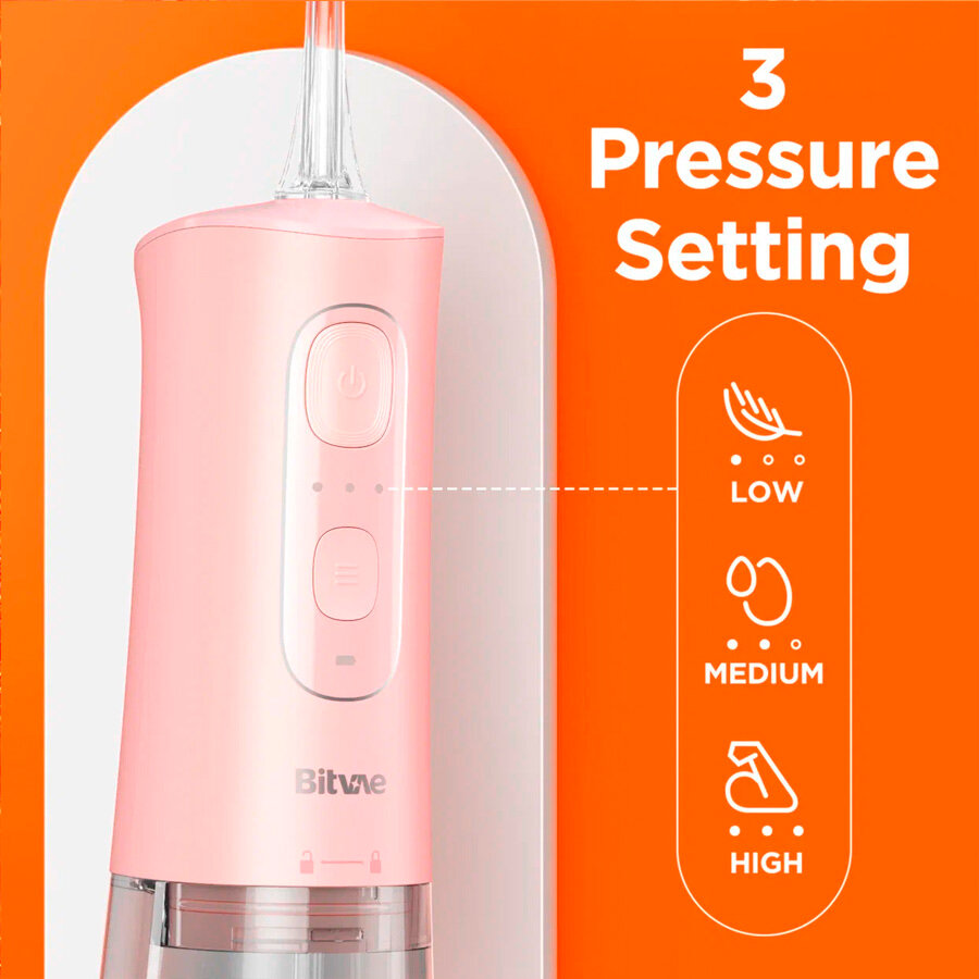 Обзор: Портативный ирригатор Bitvae C2 Water Flosser, 6 насадок, C2, GLOBAL, розовый