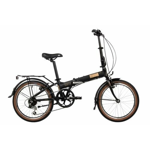 Велосипед NOVATRACK 20 VORTEX черный, складной алюм. Shimano 6 speed, стальная вилка, вынос, алюм. р 2024 год велосипед детский подростковый двухколесный 20 с боковыми колесами спортивный городской