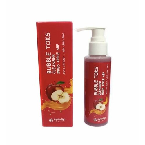 EYENLIP BEAUTY Пузырьковая пенка для умывания с экстрактом яблока Red Apple ABP Bubble Toks Cleanser, 100мл eyenlip beauty пенка для умывания с экстрактом яблока и керамидами 100мл 3 штуки