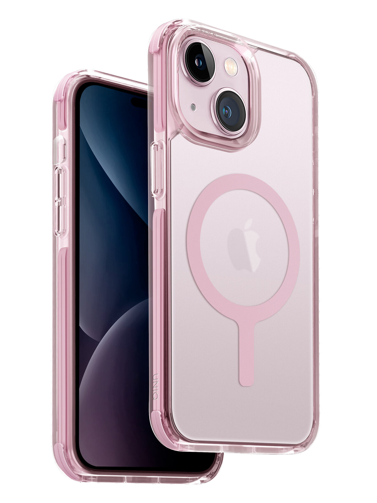 Uniq для iPhone 15 Plus чехол Combat AF Baby Pink (MagSafe)
