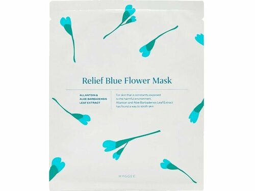 Успокаивающая маска для лица HYGGEE Relief Blue Flower Mask