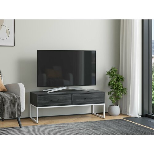 Тумба Айсберг Лофт с ящиками Белыйсеверное дерево темное 10490₽