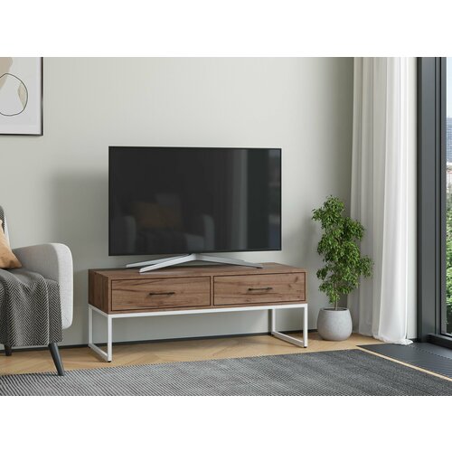 Тумба ТВ Айсберг Лофт с ящиками Белыйдуб крафт табак 10490₽