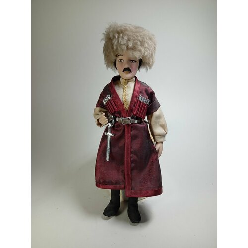 Кукла коллекционная в черкесском мужском костюме (доработанный костюм)
