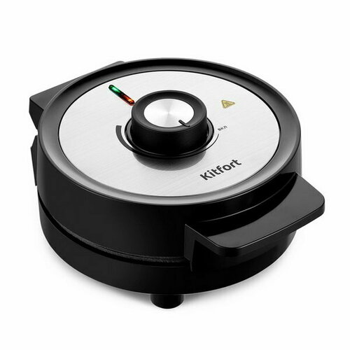 Вафельница электрическая КТ-3617 1000 Вт бельгийские чёрно-серебристая 274600₽