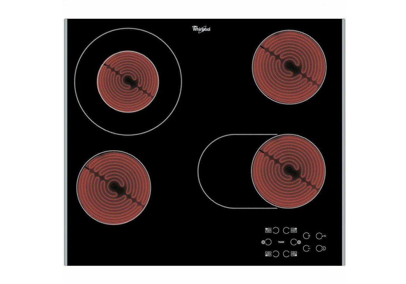 Электрическая варочная панель Whirlpool AKT 8210 LX, цвет панели черный, цвет рамки металлик