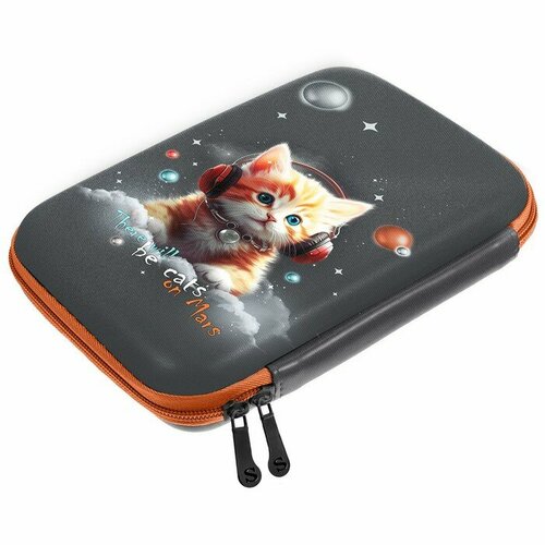 Пенал-футляр 120 х 210 х 50 мм EVA жесткий Stavia Марсианский котик 1603₽