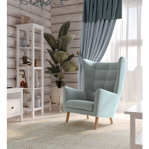 Кресло для отдыха ГУД ЛАКК Саари 81х84х108 см мятно-серый 27599₽