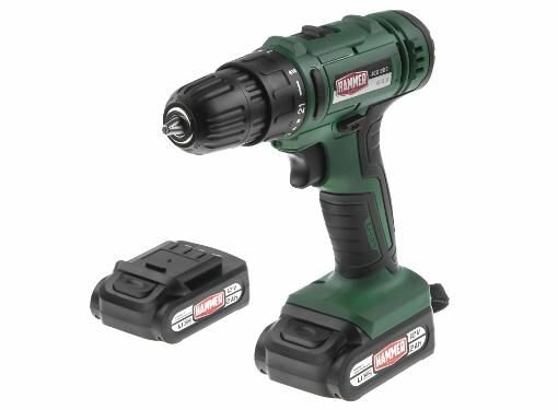 Дрель аккум. Hammer ACD12BS 12В 2x2Ач 10мм 0-350/0-1350об/мин 32Нм, кейс, быстр. зарядка