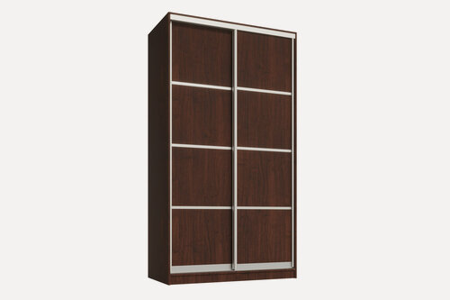 Изображение товара Шкаф купе, для одежды Айсберг 2, МФ-Купе, 160х60х240, белье/платье, цвет венге, профиль серебро