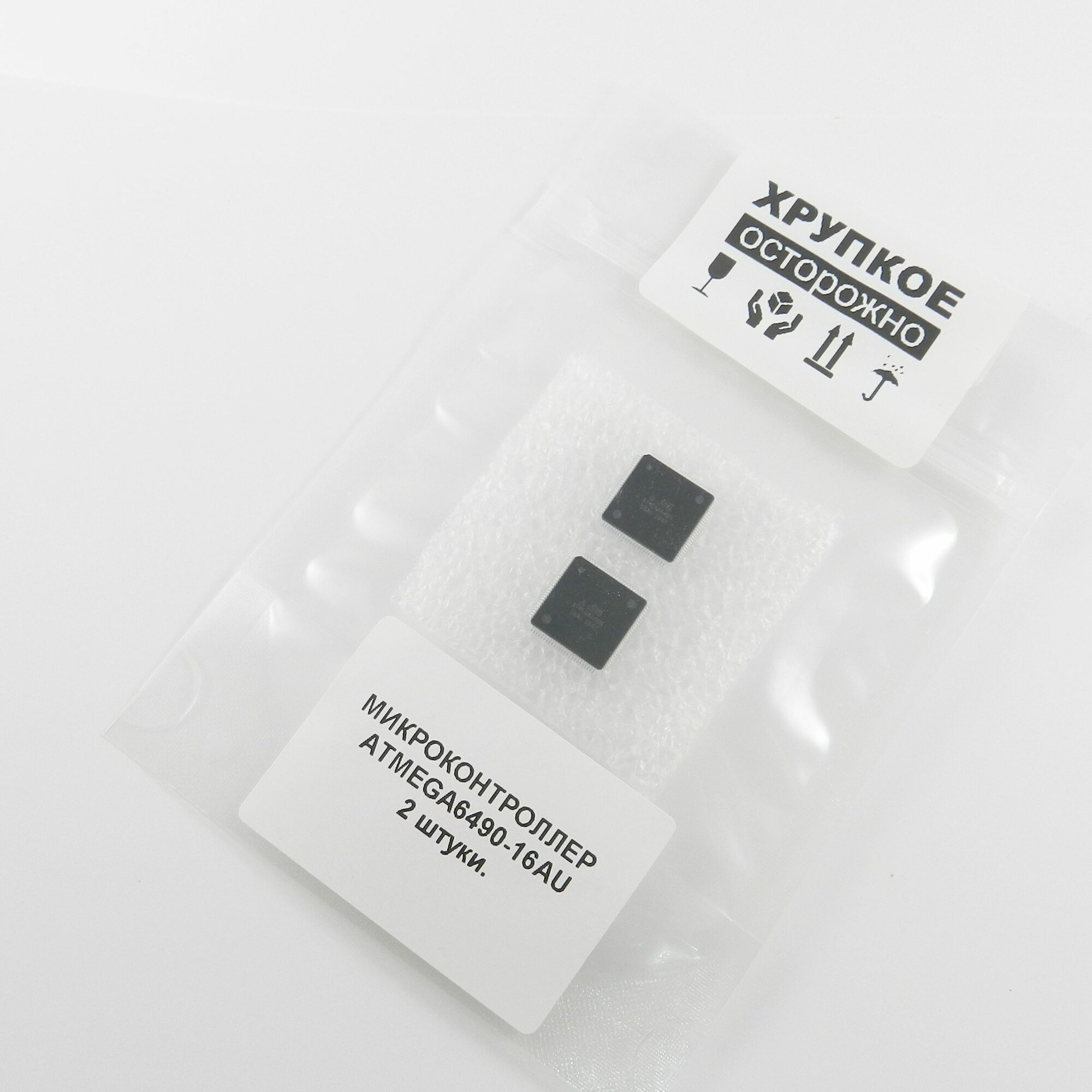 ATMEGA6490-16AU, Микроконтроллер 8-бит AVR, 64 КБ флэш-памяти, TQFP100