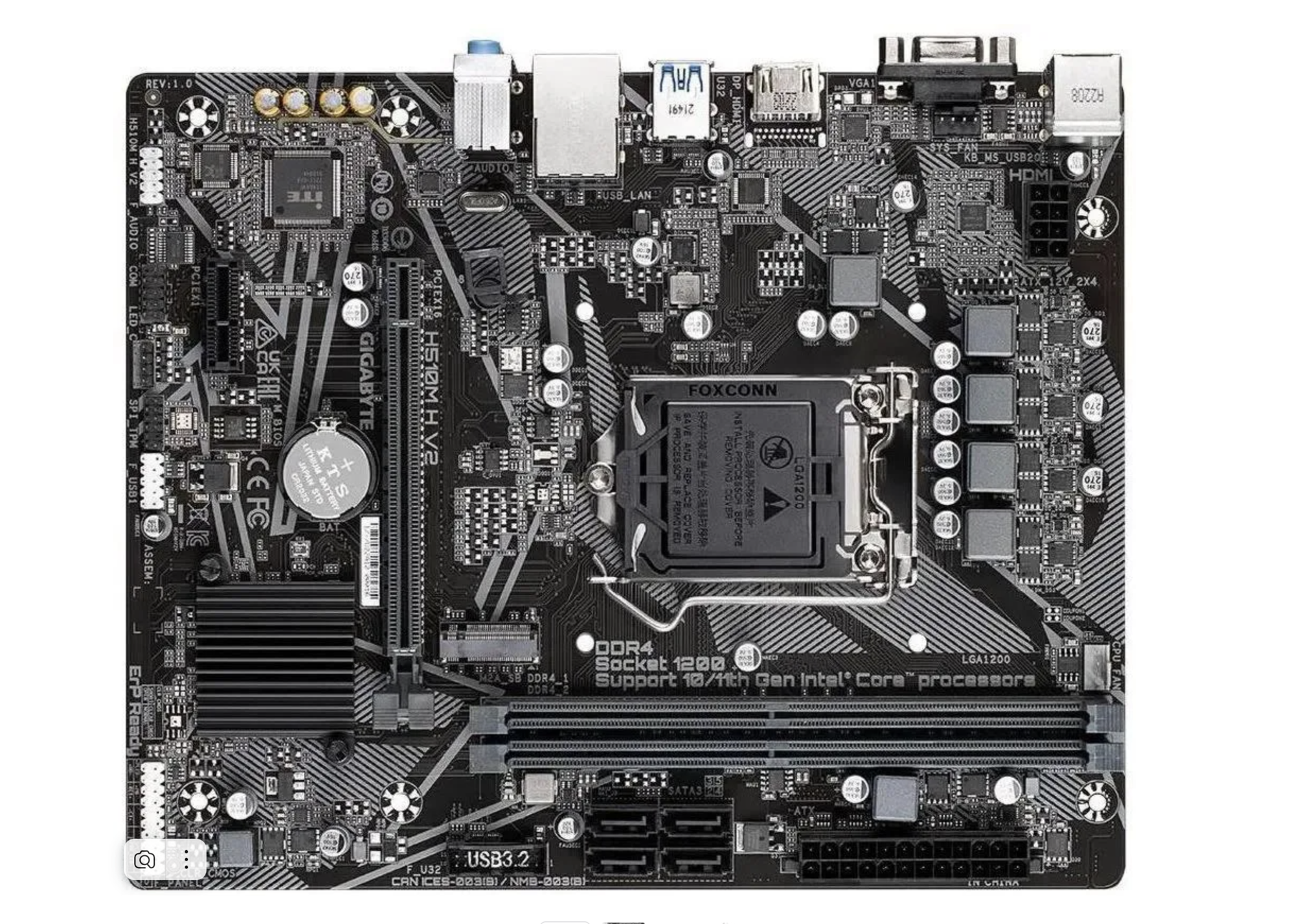 Материнская плата GIGABYTE Q470 S1200 MATX H510M H V2 2.0