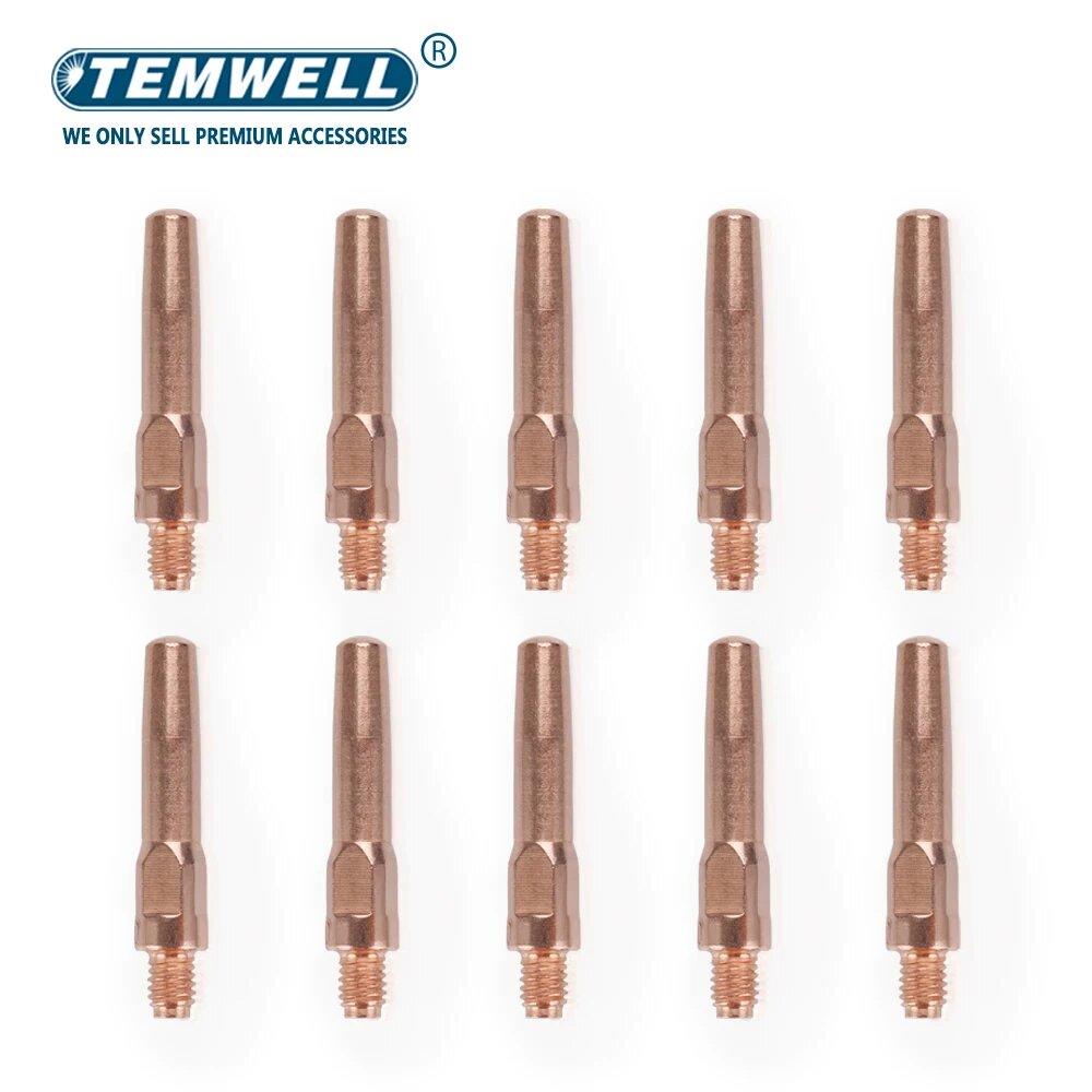 Контактные наконечники TEMWELL M6x40 M6x45 для сварки робота 40mm 0.8mm