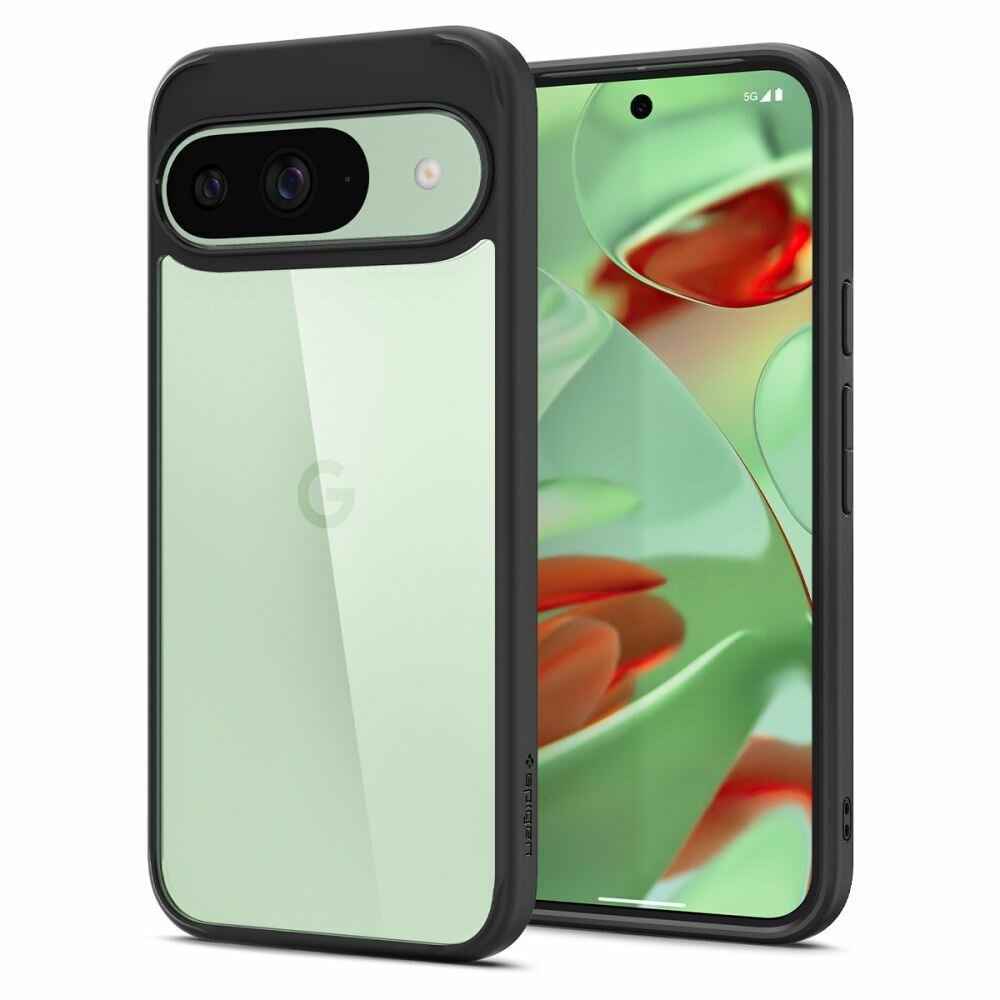 Защитный чехол Spigen Ultra Hybrid для Google Pixel 9/9 Pro (Гугл Пиксель 9/9 Про) matte black ACS07690 — фото 1