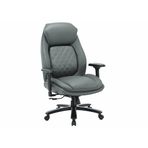Кресло руководителя Вистар на колесиках регулируемые подлокотники с подголовником 75х70х120 см Серый экокожа 34540₽