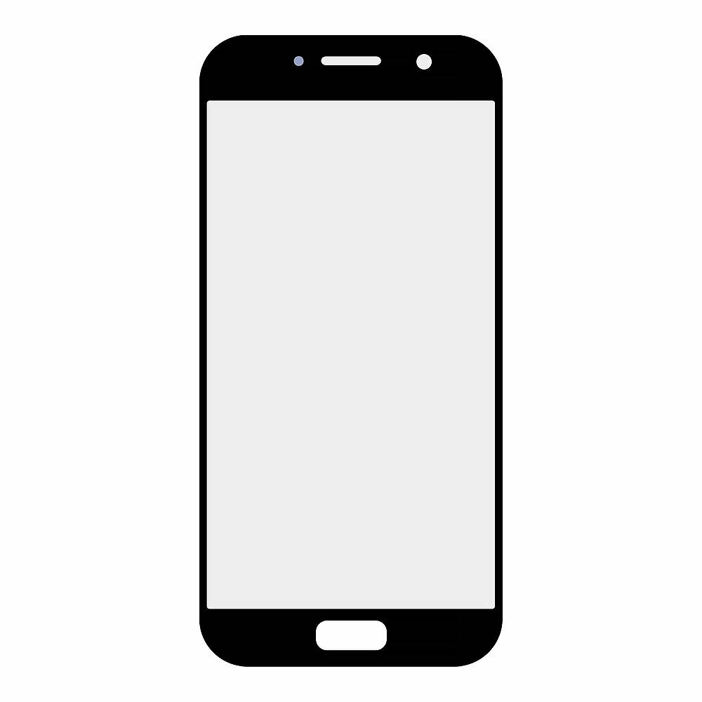 Стекло + OCA пленка для переклейки Samsung A520F Galaxy A5 (2017) (черный)